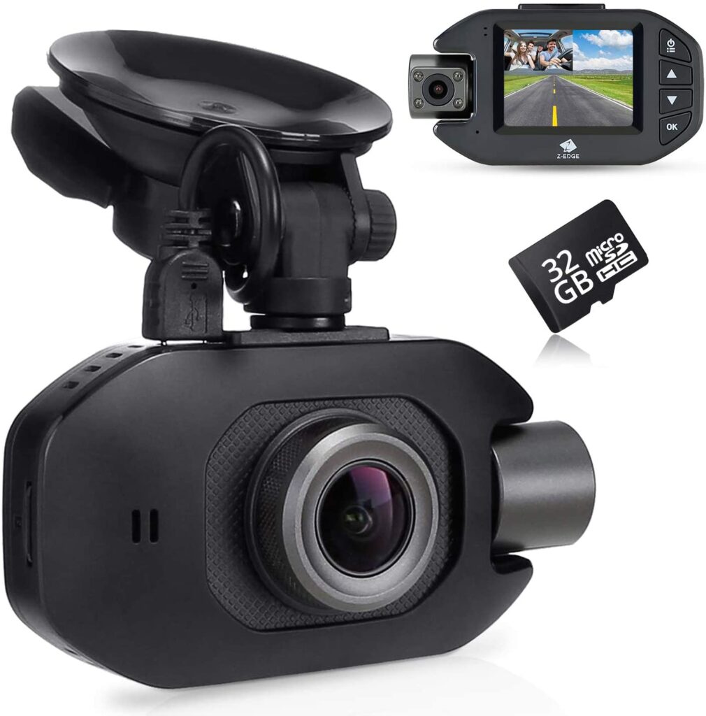 Z-Edge Z3Pro Dual Dash Cam 1080p at 30fps