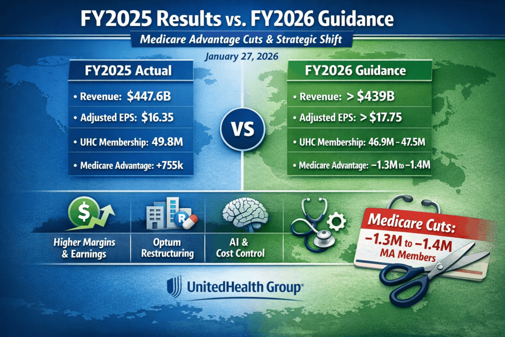 UnitedHealth FY2025 Results vs FY2026 Guidance and Medicare Advantage Cuts Analysis