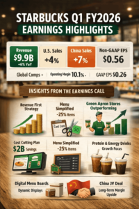 Starbucks Q1 FY2026 Earnings: What Management Revealed on the Call About Turnaround and Cost Cuts