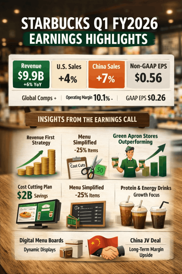 Starbucks Q1 FY2026 Earnings: What Management Revealed on the Call About Turnaround and Cost Cuts